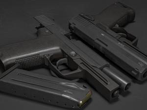 HK USP 45ACP 3D मॉडल