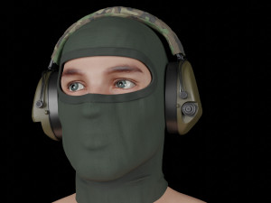 Tactical headphones 3D 모델