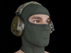 Tactical headphones 3D 모델