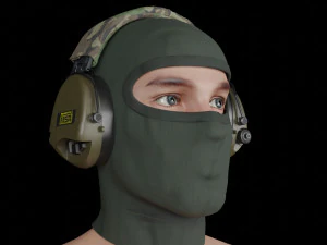 Tactical headphones 3D Model