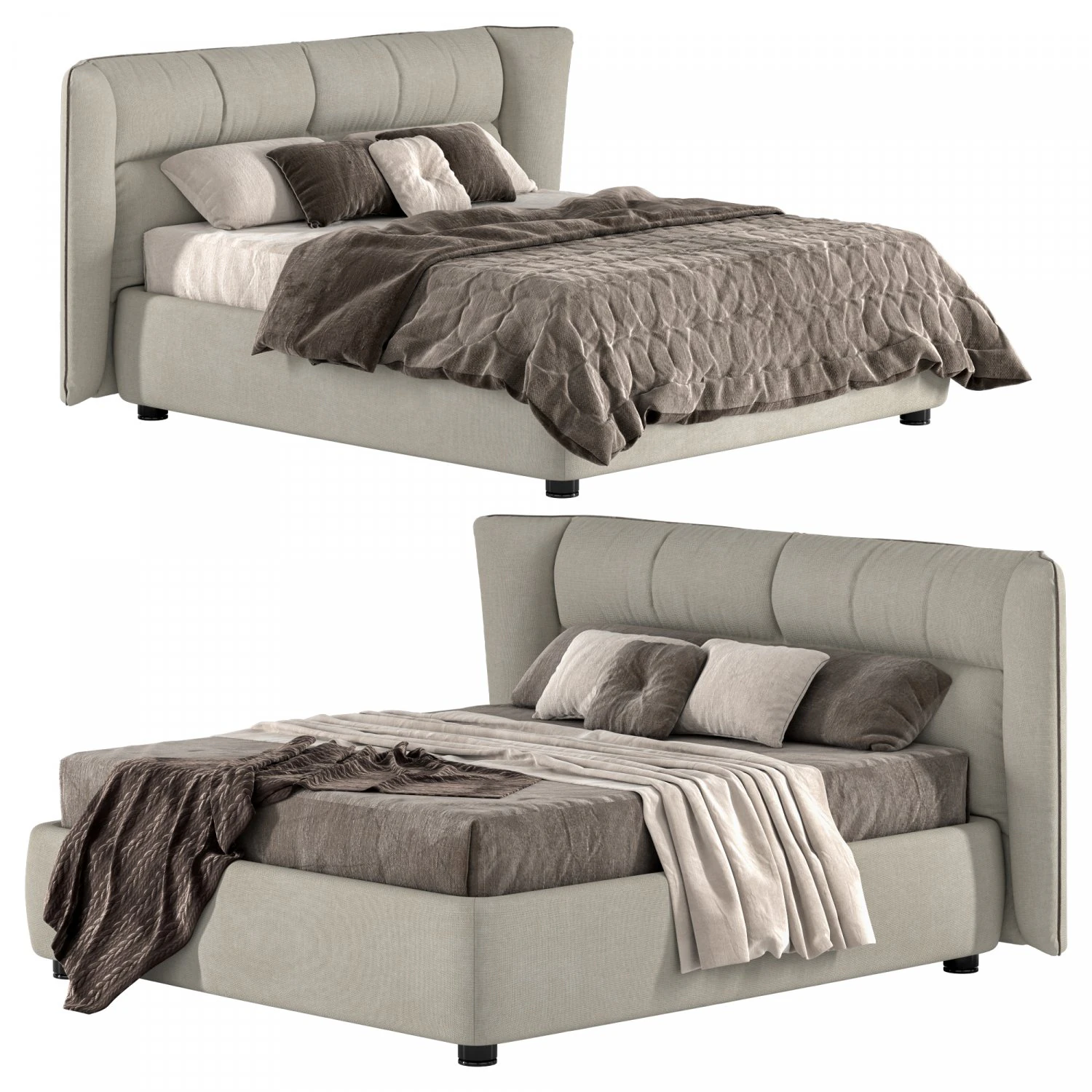 Pasodoble Bed 3D Model .c4d .max .obj .3ds .fbx .stl .blend 
