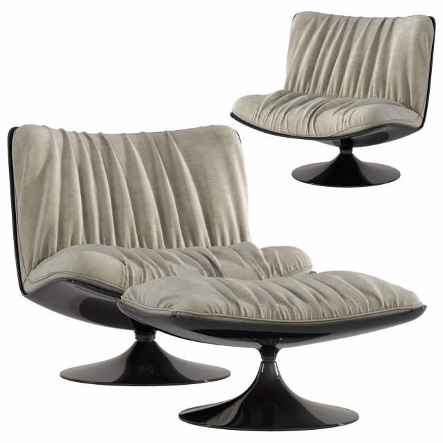Lounge Chair and Ottoman 3D मॉडल .c4d .max .obj .3ds .fbx .stl .blend 