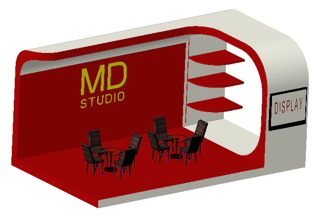 EXIBITION STALL 3D Model .c4d .max .obj .3ds .fbx .stl .blend 