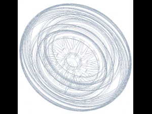 Wheel alloy ion rims and tyre 3D Model