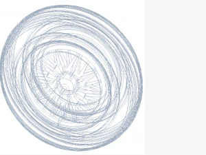 Wheel alloy ion rims and tyre 3D Model
