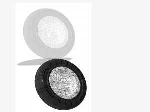 Wheel alloy ion rims and tyre 3D 모델