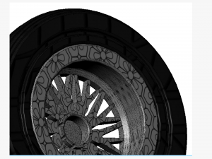 Wheel alloy ion rims and tyre 3D 모델