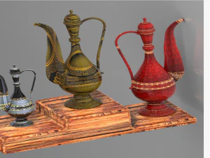 Arte dell'impero mughal arte islamica mughal vaso arabo vaso mughal vaso calligrafia araba vaso antico isl Modello 3D