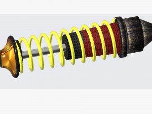 Shock absorber shock absorbing how do shocks work new shocks 3d printer review 3d printing 3D मॉडल