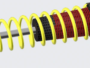 Amortecedor absorvente de choque como funcionam os choques novos choques revis&atilde;o da impressora 3d impress&atilde;o 3d Modelo 3D