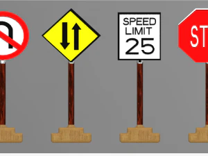 Sign board in road road signs traffic sign board sign board design sign board images stop sign board 3D Model