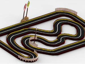 Race track dirt track racing dirt track car racing track car track car racing racing car horse 3D Model