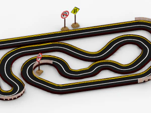 Race track dirt track racing dirt track car racing track car track car racing racing car horse 3D Model