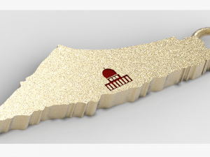 Israel map pendant 3D printisrael palestine israel news israel palestine hamas hamas israel israel Modelo 3D