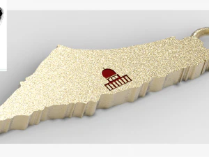 Israel map pendant 3D printisrael palestine israel news israel palestine hamas hamas israel israel 3D Model
