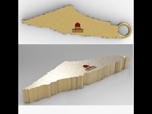 Israel map pendant 3D printisrael palestine israel news israel palestine hamas hamas israel israel 3D Model