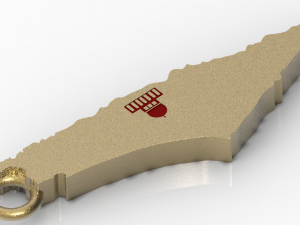 Israel map pendant 3D printisrael palestine israel news israel palestine hamas hamas israel israel Modelo 3D