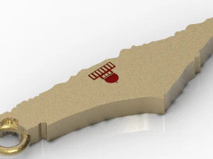 Israel map pendant 3D printisrael palestine israel news israel palestine hamas hamas israel israel 3D Model