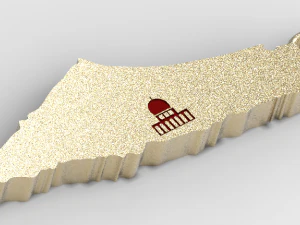 Israel map pendant 3D printisrael palestine israel news israel palestine hamas hamas israel israel 3D Model