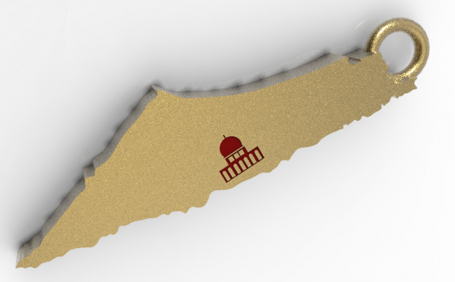 Israel map pendant 3D printisrael palestine israel news israel palestine hamas hamas israel israel Modelo 3D .c4d .max .obj .3ds .fbx .stl .blend 