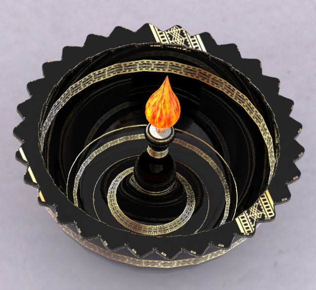 Happy diwali festival diya lamp flame decoration Vector Image