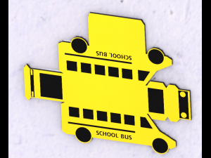 Bus boxy world for kids cardboard bus School bus cardboard hacks 3D Model