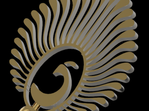 Gold pendent gold pendent design pendant design gold pendant Modelo 3D