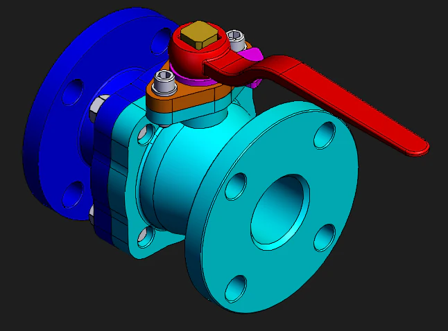 Water Control Valve 3D Model .c4d .max .obj .3ds .fbx .stl .blend 