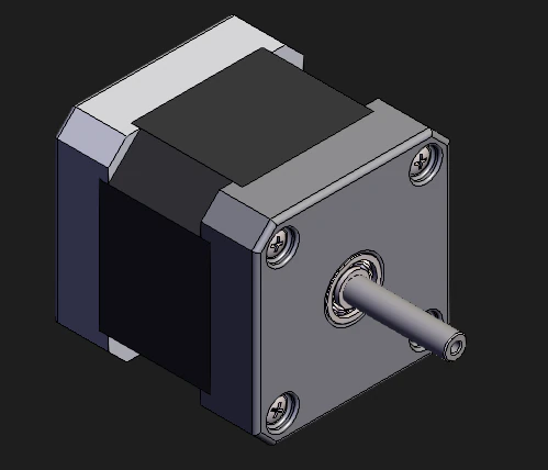 Stepper Motor 3D Model .c4d .max .obj .3ds .fbx .stl .blend