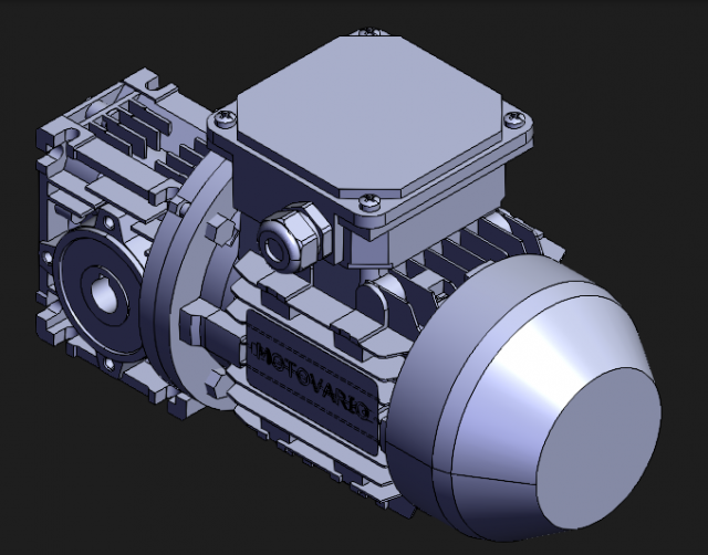 Motoreductor motovario NMR 030 3D Model .c4d .max .obj .3ds .fbx .stl .blend
