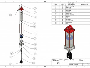 HYDRAULIC ACTUATOR 3D 모델