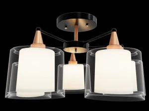 Lampu Gantung Nuolang H071-5 BKBRWT Model 3D