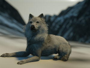 Jon Snow Wolf 3Dモデル