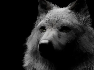 Jon Snow Wolf 3D Model