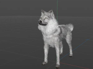 Jon Snow Wolf 3D Model