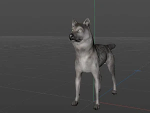 Jon Snow Wolf 3D Model