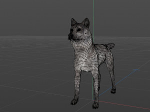Jon Snow Wolf Modelo 3D