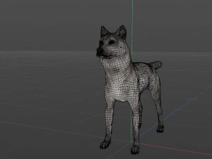 Jon Snow Wolf 3D Model
