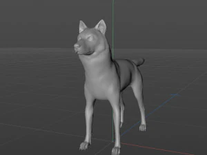 Jon Snow Wolf 3D Model