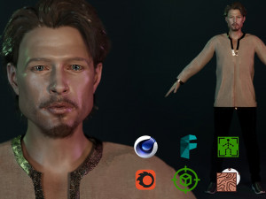 Brad Pitt 3D मॉडल