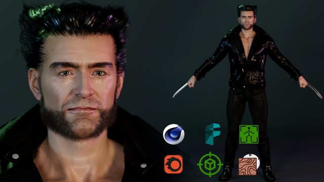 Wolverine 3D-Modell .c4d .max .obj .3ds .fbx .stl .blend 