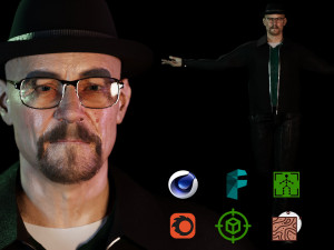 Bryan Cranston Walter White 3D Model