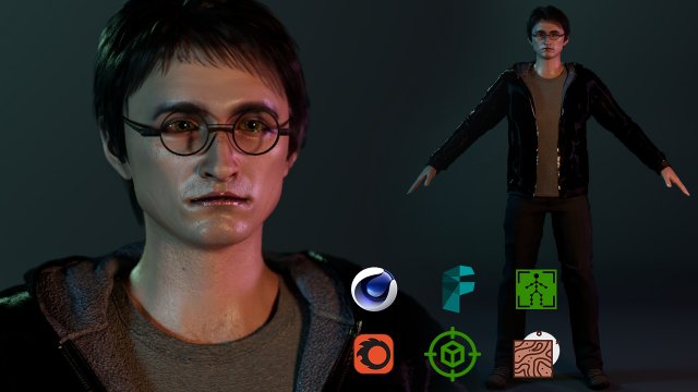 Harry Potter Modelo 3D .c4d .max .obj .3ds .fbx .stl .blend