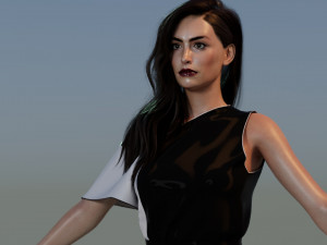 Anne Hathaway 3D Model