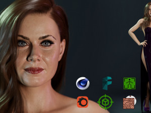 Amy Adams Modèle 3D