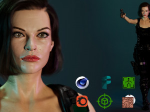 Milla jovovich Alice 3D Model