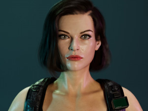 Milla jovovich Alice 3Dモデル