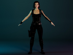 Milla jovovich Alice 3Dモデル