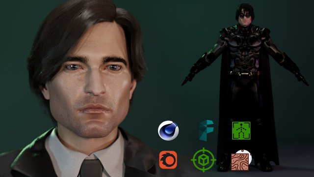 Robert pattinson The Batman 3D Model .c4d .max .obj .3ds .fbx .stl .blend
