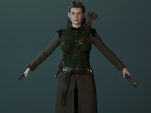 Tauriel Evangeline Lilly Modelo 3D
